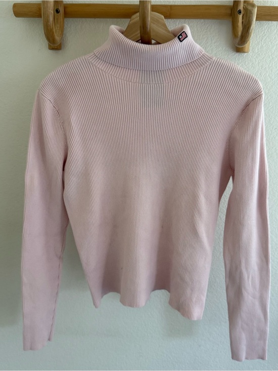 Ralph Lauren Sweaters - Ralph Lauren Polo Jeans Co Y2K soft girl preppy coquette Pink Ribbed Turtleneck